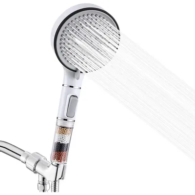 Filter Shower Head With Handheld, High Pressure 5 Spray Mode Large Panel Shower Head With Filter for Hard Water