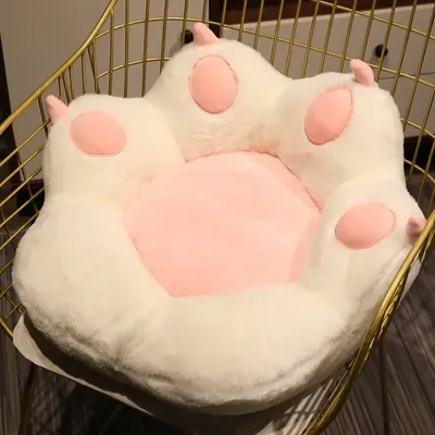 Schönes Katzenpfoten-Kissen, weiches Tier-Sitzkissen, Stuhlkissen, gefülltes Plüsch-Sofa, Image