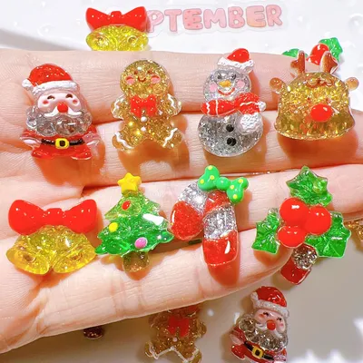 8 stücke Neue Weihnachten Schneemann Geschenk Figur Harz Kühlschrank Kühlschrank Magnet Whiteboard Image