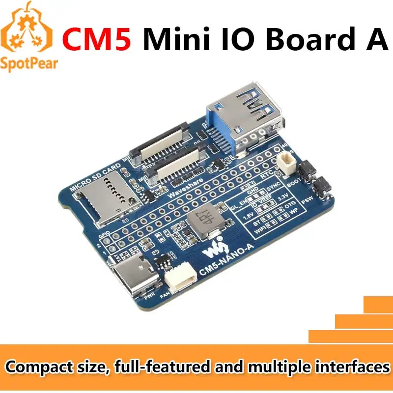Raspberry Pi CM5 Mini Base IO Board NANO A Entwicklung für Compute Module 5 Waveshare CM5-NANO-A Image