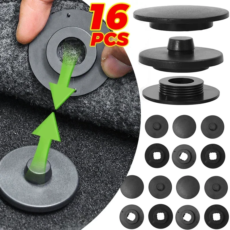 16PCS Auto Boden Matte Anti-Skid Fixer Griffe Doppel Schicht Feste Clips Universal Arpet Befestigungs Klemmen Schnalle Fixer zubehör Werkzeuge Image