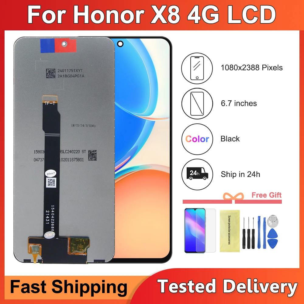 6.7 ''für Ehre x8 LCD-Display mit Rahmen Touchscreen Digitalis ierer Baugruppe x8 LCD tfy lx1 lx2 lx3 Display Image