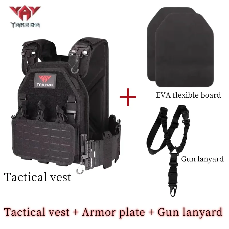 YAKEDA Taktische Weste und flexibles EVA-Board und Waffenband Image