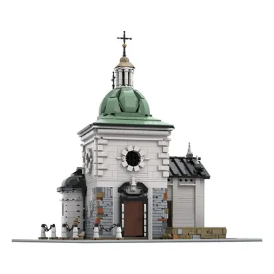 Gobricks MOC- 198648 Adalbert's Church Krakau Ziegel Modell Älteste Stein Kirche von St Wojciech Image