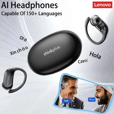 Neue Lenovo XT55 AI True Wireless-Kopfhörer, intelligenter Sprachberatungs-AI-Übersetzungskopfhörer, funktioniert HD-Anruf, Bluetooth-Ohrhörer Image