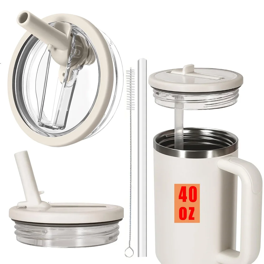 40oz Flip Straw Auslaufsicherer Deckel für Stanley H2.0 Tumbler Deckel Ersatz für Stanley Cup Zubehör Strohabdeckung Image