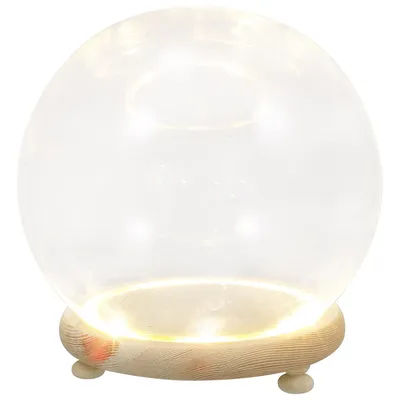 Clear Glass Dome Display Case Decorative Flower Cover Home Adornment Dried Flower Glass Dome Glowing Terrarium Lamp Shades