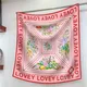 90*90cm Luxury Brand Silk Square Scarf Hijab Women Bandana Soft Scarves Neckerchief Ladies Hair Shawl Wrap HeadbandNew LOVE