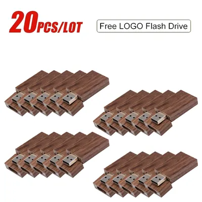 20PCS/LOT Wholesale Wooden USB 2.0 Flash Drive 128GB 64GB 32GB 16GB 8GB Memory Stick Photography