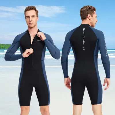 Neoprene Diving Skin Clothes with Zipper Mens Diving Protection Clothes Anti-scratch Cold Proof