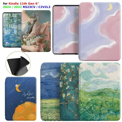 For Kindle 11th Generation Case 2024 2022 6 inch TPU Soft Case Auto Wake Sleep Cover 6'' Ebook