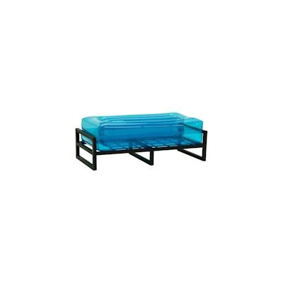 Mojow - Yomi XL Pouf Aluminium und TPU Kristallblau Image