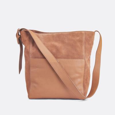 Signatures Buckle Tote Bag in Suede