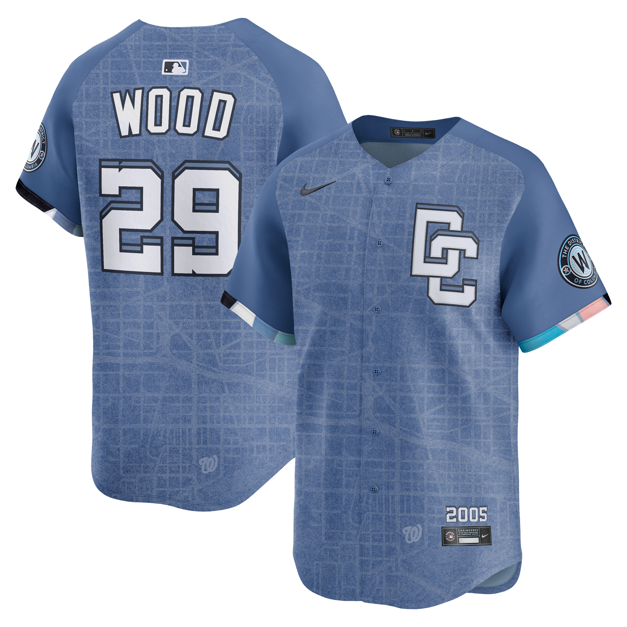 Washington Nationals Nike MLB Limited City Connect Trikot - Blau - James Wood - Herren Image
