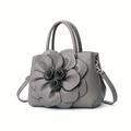 Handtasche aus PU-Leder für Damen Valentinstag Hochzeit Party Blumen-Design verstellbar einfarbig