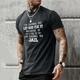 T-Shirt „I 'M Going To Let God Fix It Because If Jail" für Herren 100 % Baumwolle Grafik-T-Shirt lässig Rundhalsausschnitt schmale Passform