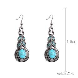 Damen Retro und Vintage Stilvoll Künstlerisch Schlicht Süß Silber Hellgrün Gold Ohrstecker Tropfenohrringe Creolen Schmuck Party Straße Alltag Urlaub Festival - 1 Paar