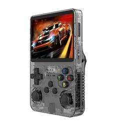 R36S Handheld-Spielkonsole 3,5 Zoll IPS-Bildschirm Retro-Linux-System Tragbarer Taschen-Videoplayer Reise-Essential Extra großer Speicher 64GB 128GB Option Perfektes Halloween