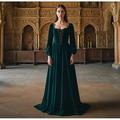 Vintage Renaissance Mittelalterliche Königin Wikinger Keltische Hoheit Damen Ballkleid Halloween Karneval Aufführung Party oder LARP
