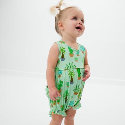 Succulent Love Bamboo Baby Bubble Romper - 2T