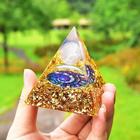 Orgone Pyramid Positive Energy and Amethyst Crystal Ball Crystal Energy Protection Stress Reduction Healing Meditation and Wealth Attraction - Ideal Home Decoration