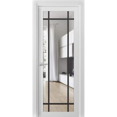 Solid French Door 18x80 Lucia 2266 White Silk| Bathroom