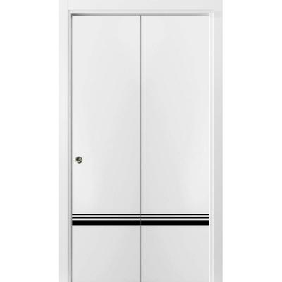 Bi-fold Doors 36 x 80 Planum 0012 White Silk with Sturdy Tracks