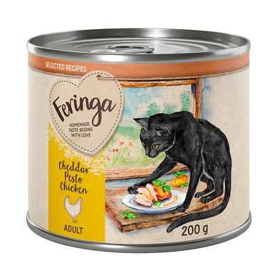 24x200g Cheddar Pesto Chicken Selected Recipes Feringa Wet Cat Food