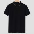 Homme POLO Tee Shirt Golf Extérieur Casual Col polo Col polo côtelé Manche Courte Mode Vêtement de rue Couleur unie Plein Bouton devant Eté Printemps Standard Noir Blanche Jaune Bleu Poudré Marron
