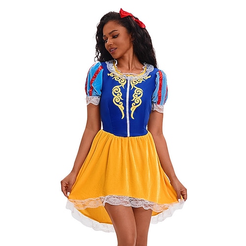 Semaine du livre 2026 Neige et les sept amis Princesse Robe Costume de cosplay de film Costume de Carnaval Déguisement Sexy S'habiller for Femmes Adulte Halloween Carnaval Journée mondiale du livre