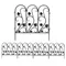 5 Pack Outdoor Metal Garden Fence Rustproof Landscape Fencing Iron Lawn Edging Border Folding Animal