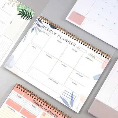 1pc Weekly Planner-Weekly To Do List Notepad-11''×8.8''Weekly Planner Pad-Spiral Undated Weekly Planner Notebook With Organizer