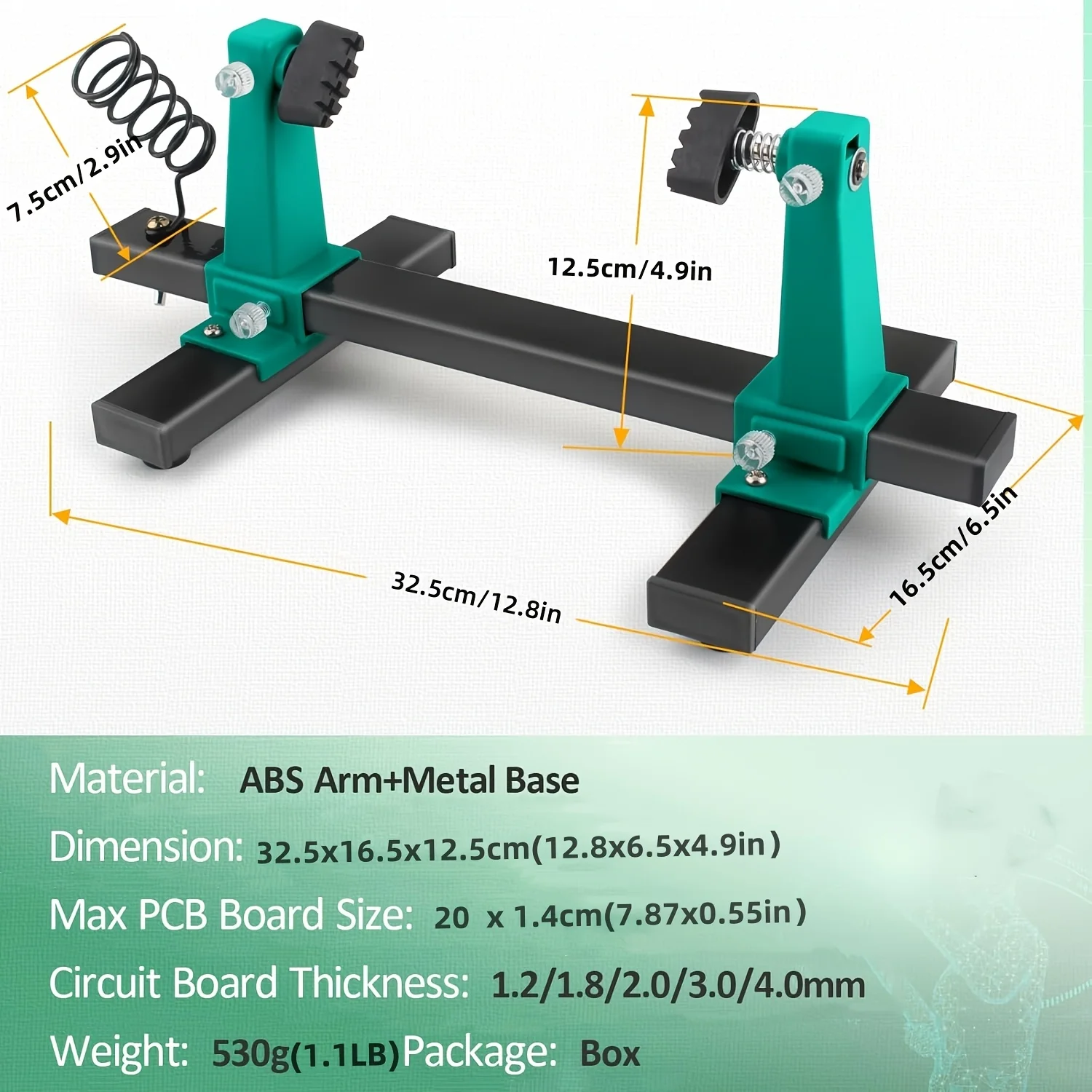 Verstellbare Lötklemme für Leiterplattenhalter, 360° ° Rotations-, helfendes Handwerkzeug mit Grundplatte und Stifthalter aus Eisen für Leiterplatten Image