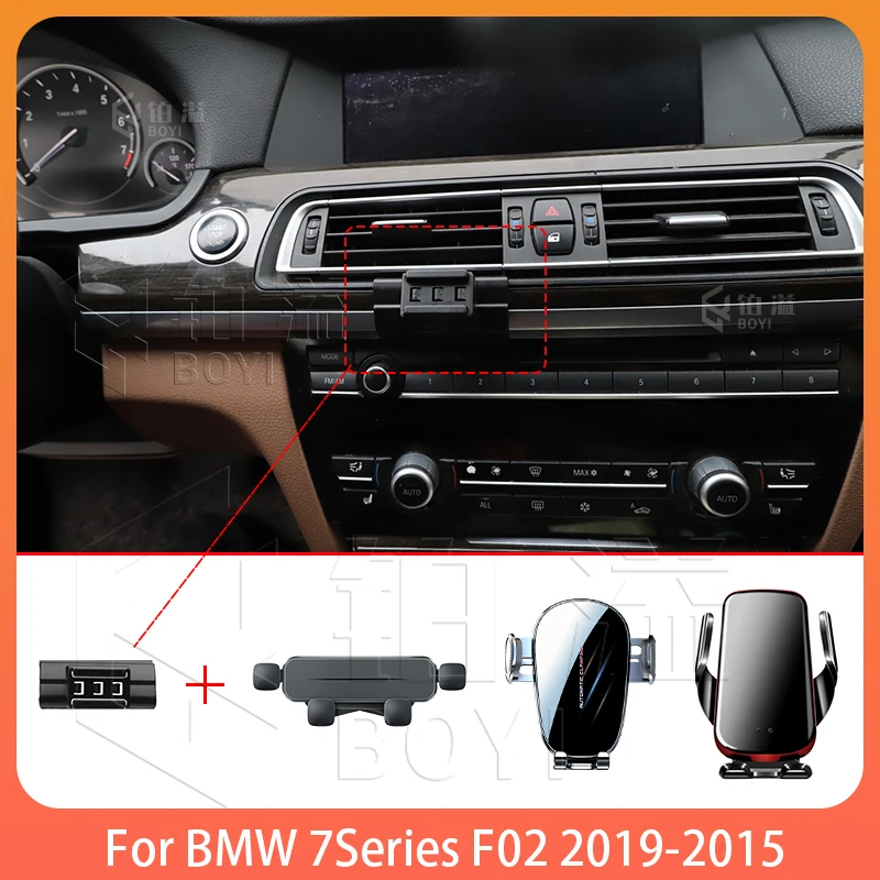 Telefon Halter Auto Für BMW 7er F01 2009-2015 Mobile Unterstützung Spezielle Feste Halterung Basis Drahtlose Ladestation innen Image