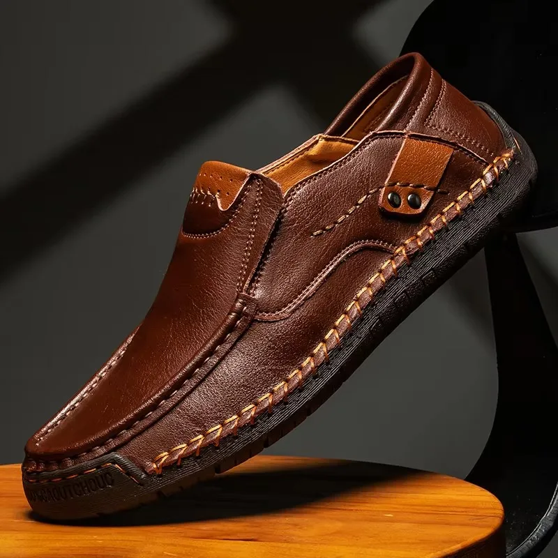 Neue Mode Männer Casual Schuhe Handgemachte Leder Loafer Bequeme männer Schuhe Qualität Split Leder Flache Fahren Schuhe Größe 48