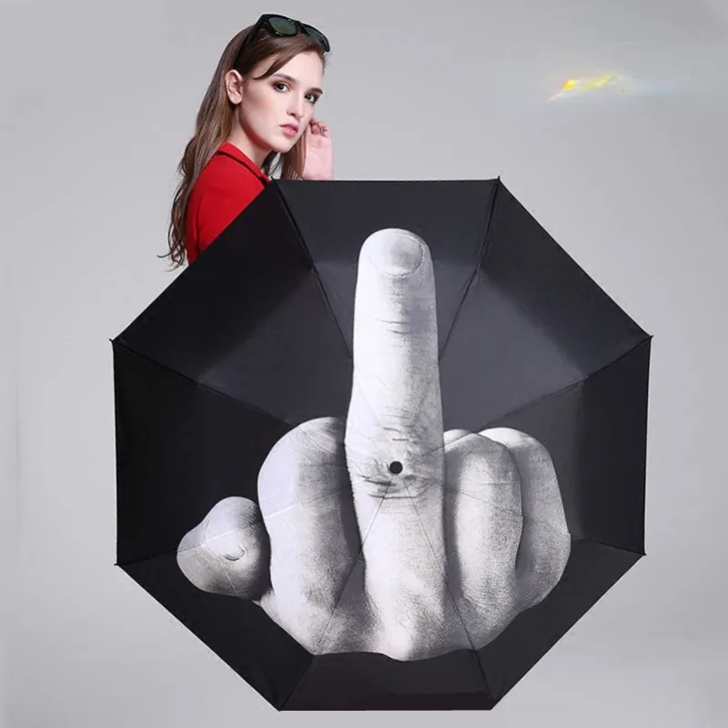 Automatischer Reises chirm lustiger Auto-Open/Close-Regenschirm faltbarer tragbarer Regen-und UV-Regenschirm Image