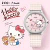 ZGO X Sanrio Hello Kitty Damenuhren, wasserdicht, Studenten-Quarzuhr, niedliche rosa Armbanduhr,