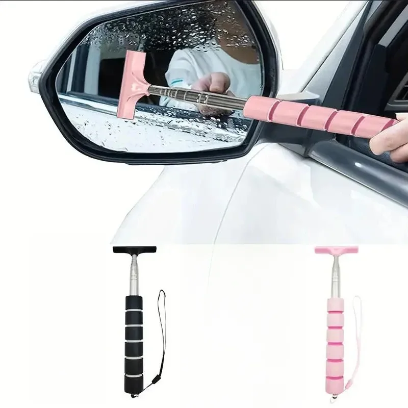 Edelstahl Auto Rückspiegel Wischer Ausziehbare Auto Glas Reinigung Werkzeuge Fenster Pinsel Image