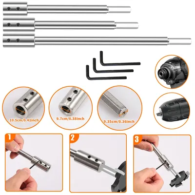 3/1Pcs Holzbearbeitung Fräser Bit Verlängerung Chuck Router Bits Verlängerung halter Spoilboard Oberflächen Router Bit Verlängerung stange