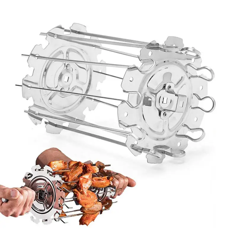 Ofen Edelstahl Stahl Kebab Ofen Nadel Käfig Griller Antihaft-Grill Luft Friteuse Grill Küche Universal Ofen Zubehör Image