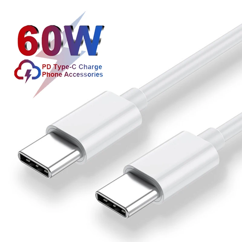 60 W USB-C-auf-USB-C-Schnelllade-PD-Kabel für iPhone 15 Pro Max iPad Air 5, MacBook, Huawei Mate 60, Samsung Typ C auf Typ-C-Kabel Image