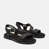 Sandale TIMBERLAND "CALISTA BAY BACKSTRAP SANDAL", Gr. 37,5, schwarz (blk full gra), Leder, Schuhe
