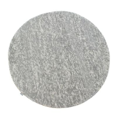Wollteppich MORGENLAND "Mosaik - Wollteppich", grau, H:2mm Ø:200cm, Schurwolle, Teppiche, Sehr weicher Flor Image