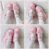 Neue süße Herz Schnalle Keile Mary Janes Frauen rosa T-Riemen klobige Plattform Lolita Schuhe Frau Punk Gothic Cosplay Schuhe 43