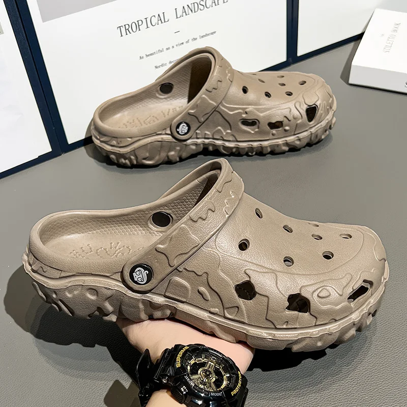 Männer Hausschuhe Sommer Neue EVA Weichen sohlen Rutschen Sandalen Indoor Outdoor Walking Strand Schuhe Flip-Flops Herren Schuhe Große größe 46 47