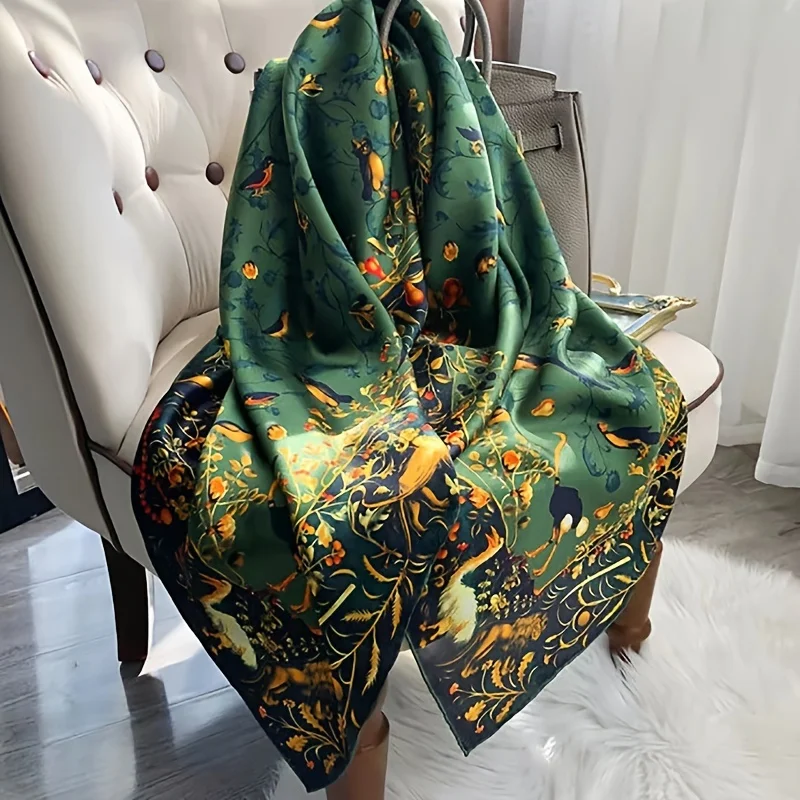 Frühlingsschal für Frauen, luxuriöses Design, glatter Seidenschal, weiches muslimisches Stirnband, Deach-Schal. Image
