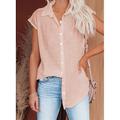 Camicia da donna alla moda quotidiana con bottoni semplici colletto a camicia e vestibilità regolare