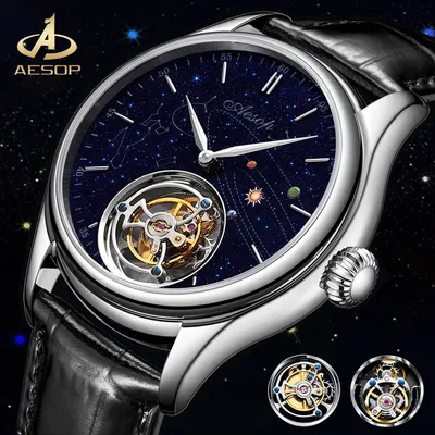 Observatory Tourbillon Movement Mechanical Watch For Man Luxury Fashion Skeleton Waterproof Wristwatches Sapphire Mirror 2025 A