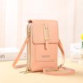 Borsa per cellulare con touch screen mini borsa a tracolla borsa alla moda in similpelle portafoglio verticale con scomparti per carte