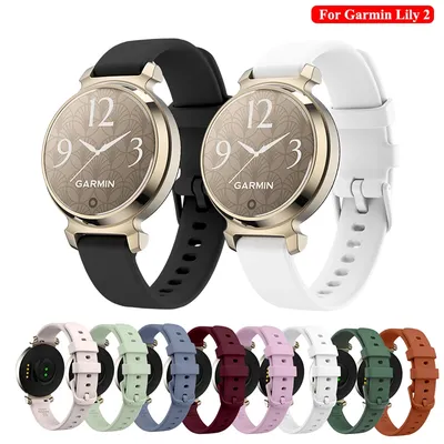 14mm offizielles Silikon band für Garmin Lily2 Smartwatch Herkunft Silikon band für Garmin Lily2 Smartwatch schwarz weiß rosa